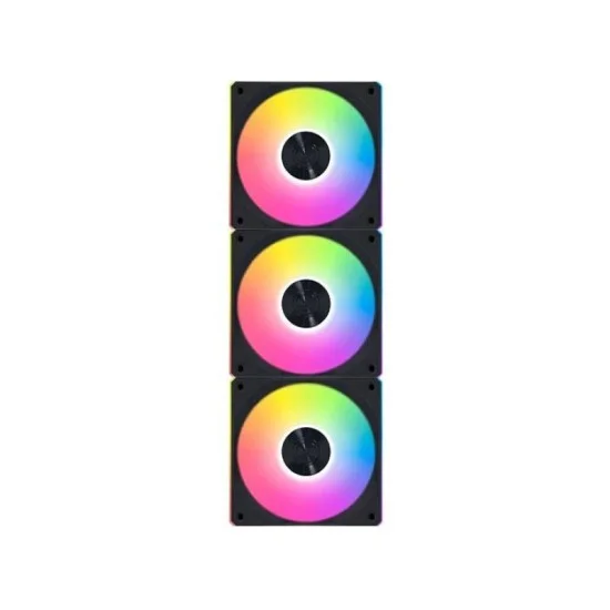 Lian li uni fan cl wireless 120mm argb case fans with controller - black (3 pack) - Black
